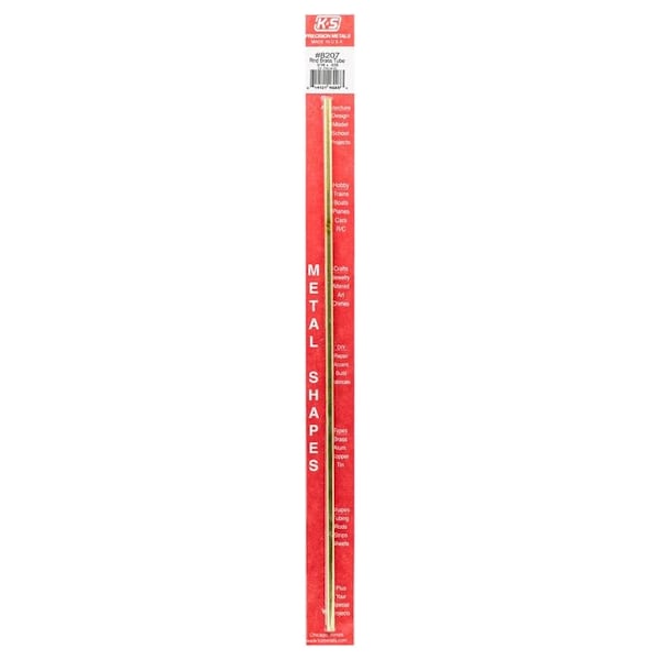K&S Precision Metals K&S 3/16 in. D X 12 in. L Round Brass Tube 1 pk 8207 - main